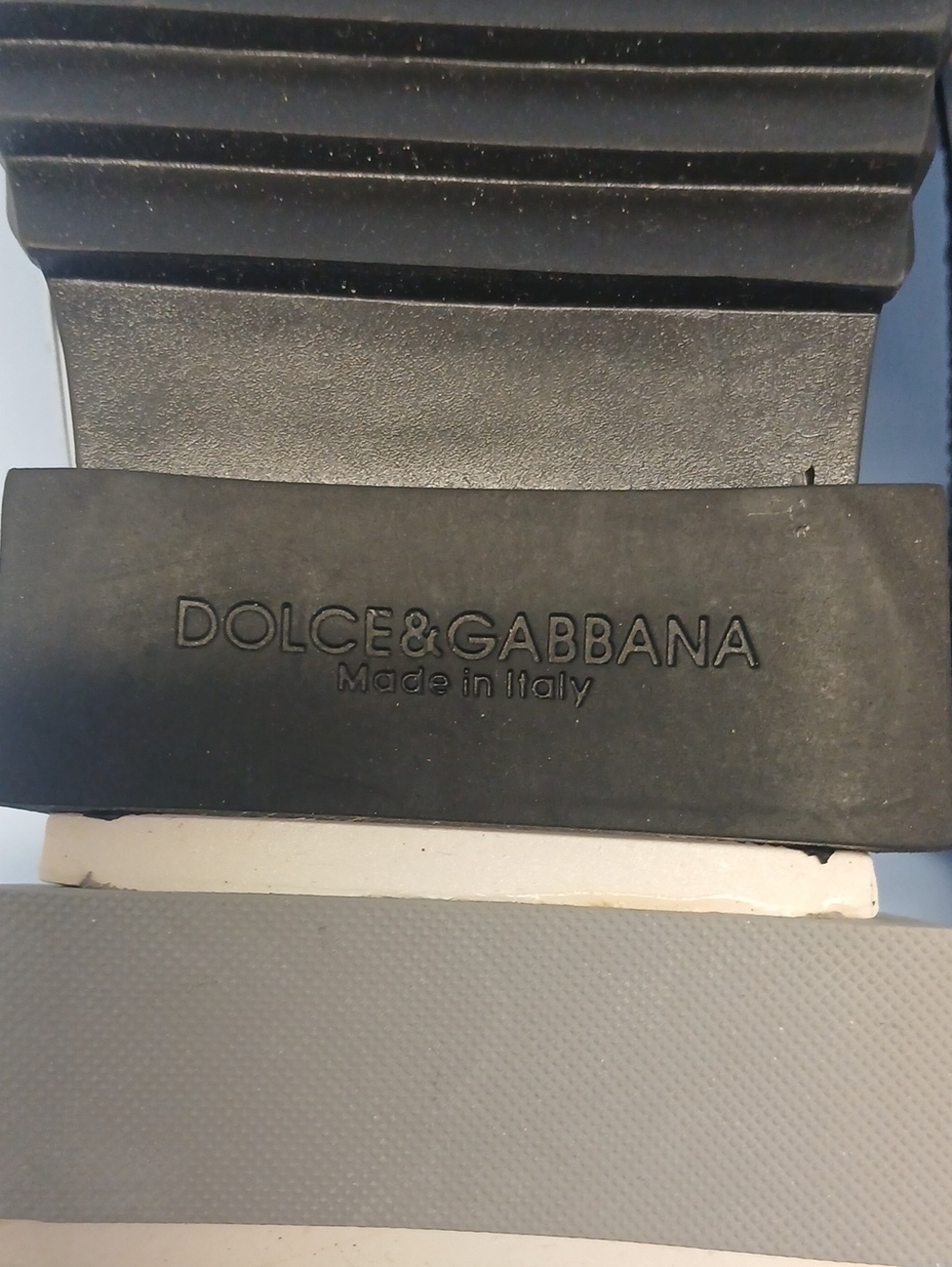Dolce & Gabbana Black & White Crystal Logo Slip-On Sneakers Euro 41 US 10-10.5 - Picture 10 of 15